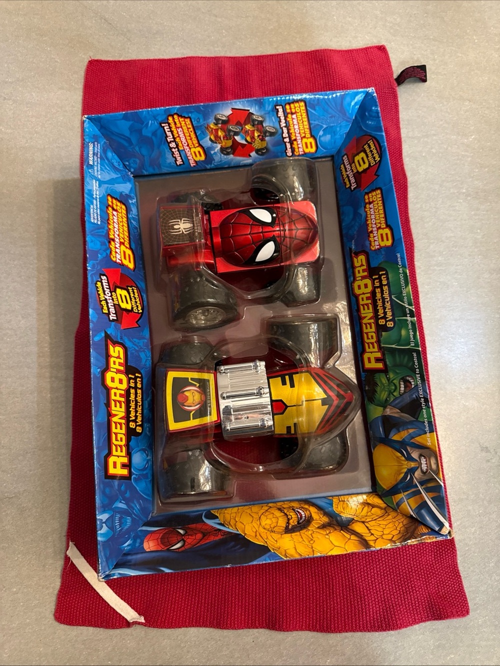 Red Spider-Man Themed Kids Toy Car Set